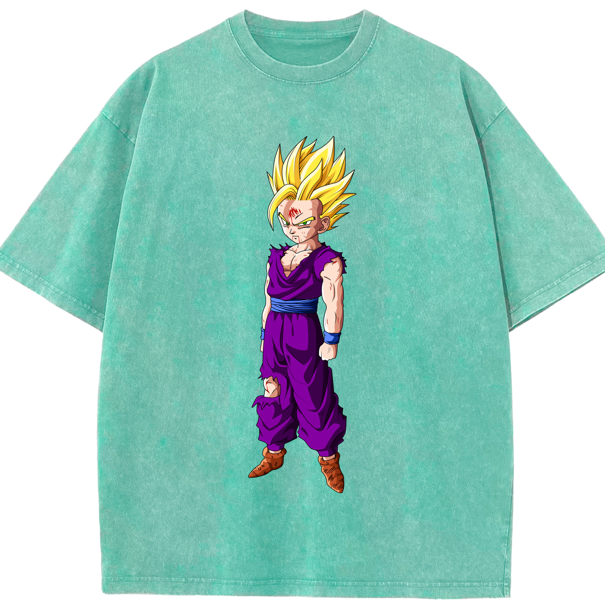 （画像用） ドラゴンボール 孫 悟飯（そんごはん）DRAGON BALL Son Gohan 綿100% ヴィンテージ風 半袖Tシャツ（フロントプリント）